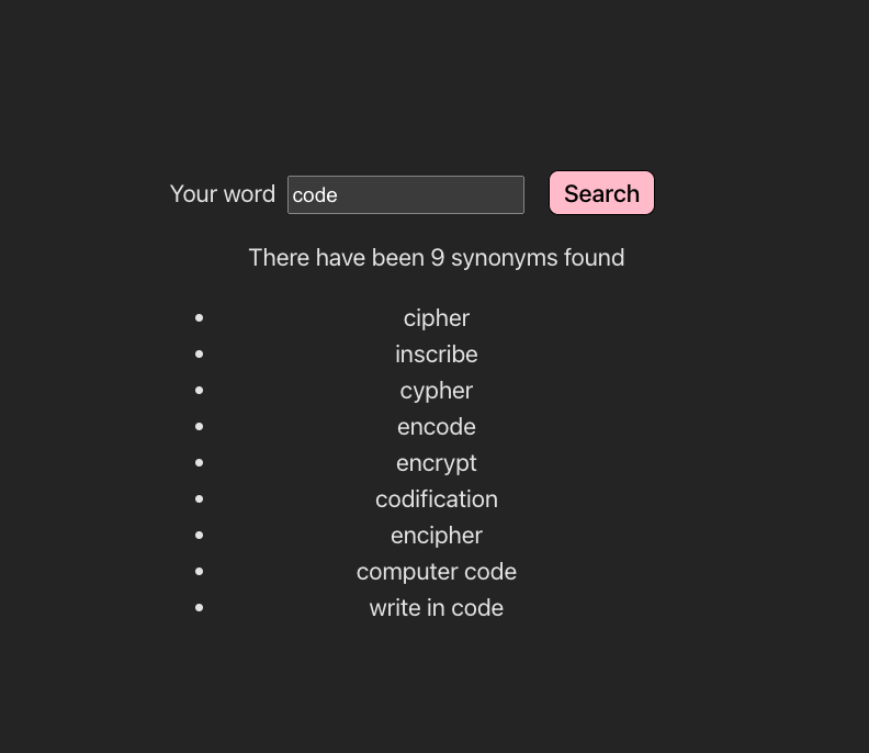 Synonym App